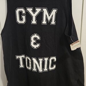 Black 'Gym & Tonic' Tank Top